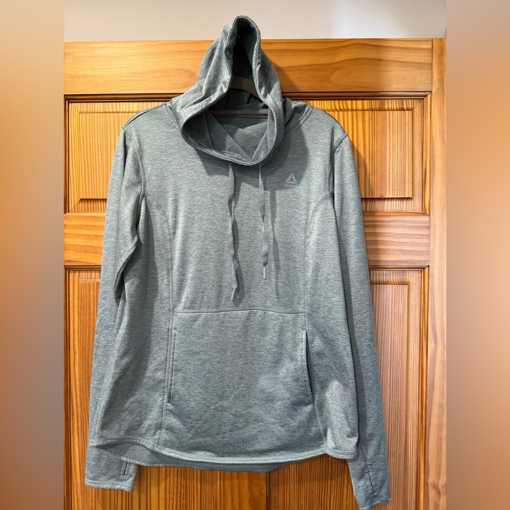 Reebok Heather Gray Hoodie size Large